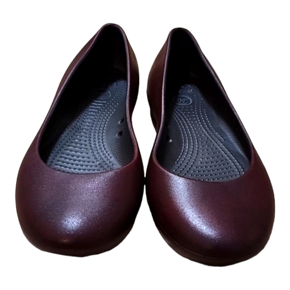 Crocs at work bergandy ballet flats size 8 - Picture 2 of 6